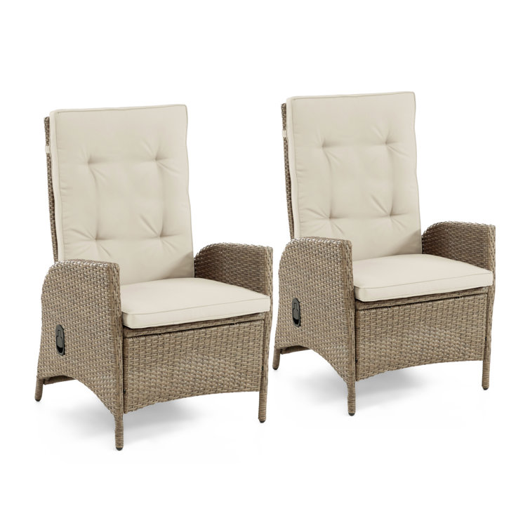 reclining garden chairs set of 2