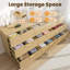 Commode d'appoint 9 tiroirs en bois naturel