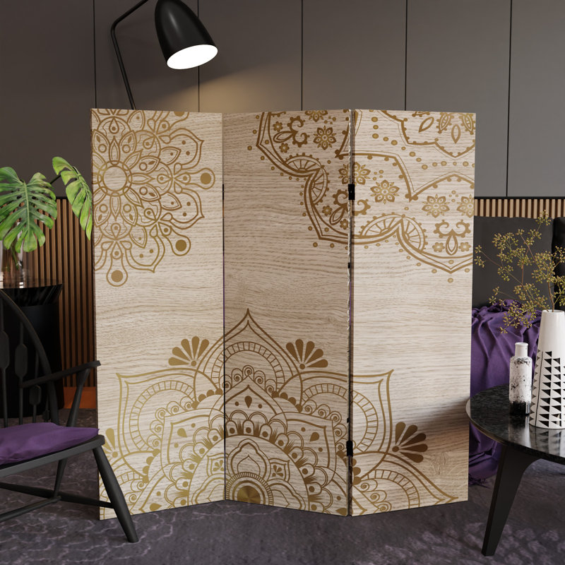 Cloison pliante Fellman Mandala, 4 pi de hauteur