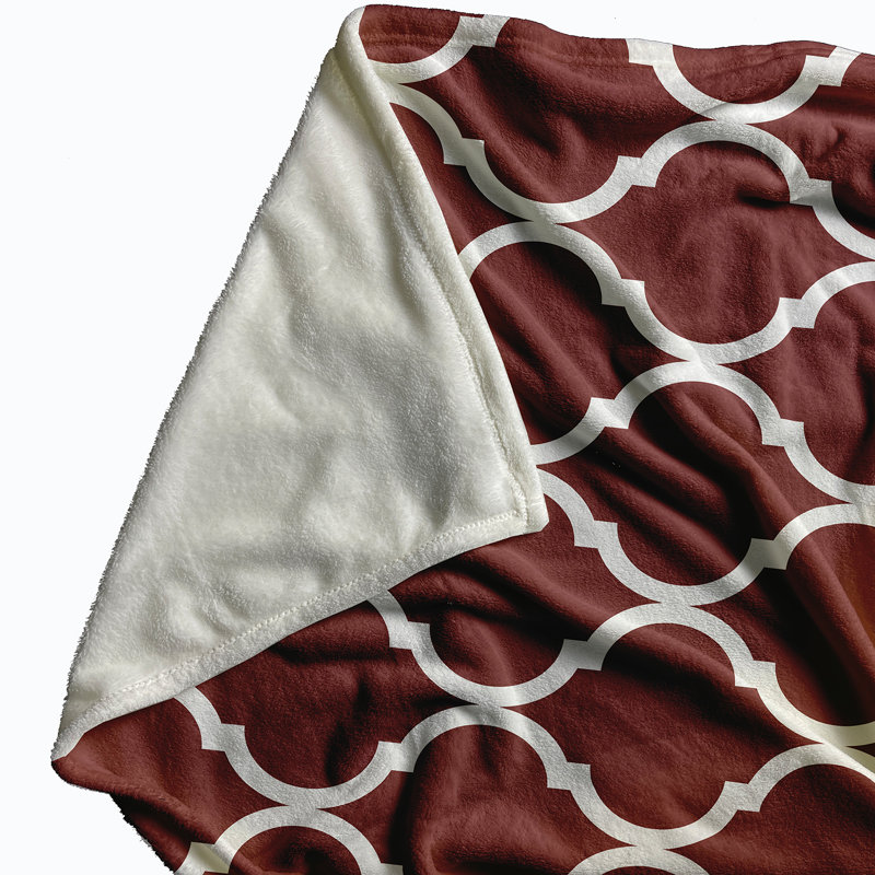 Phaedra Plain Weave / Muslin Throw Blanket, Rust
