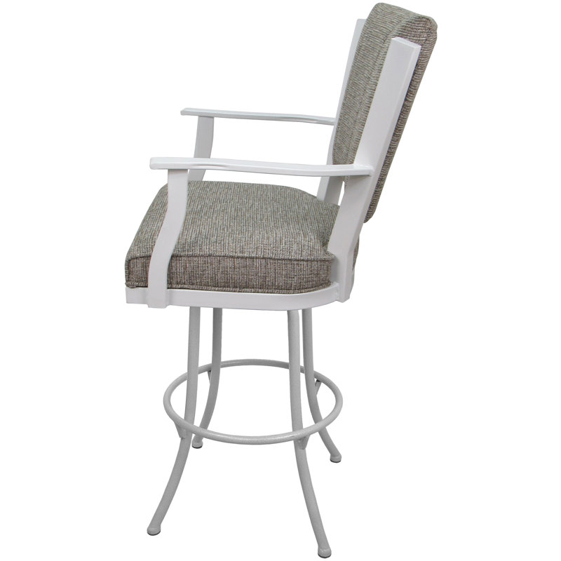 Tabouret de bar pivotant Cunegonda, Blanc