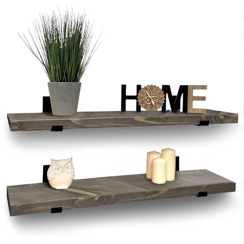 Vaasa 2 Piece Wood, 4.5cm H x 100cm W x 22cm D, Driftwood