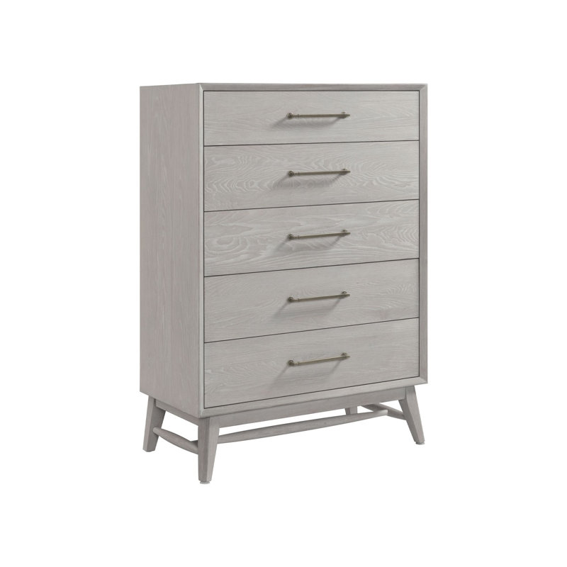 Commode 5 tiroirs Catriona, Blanc