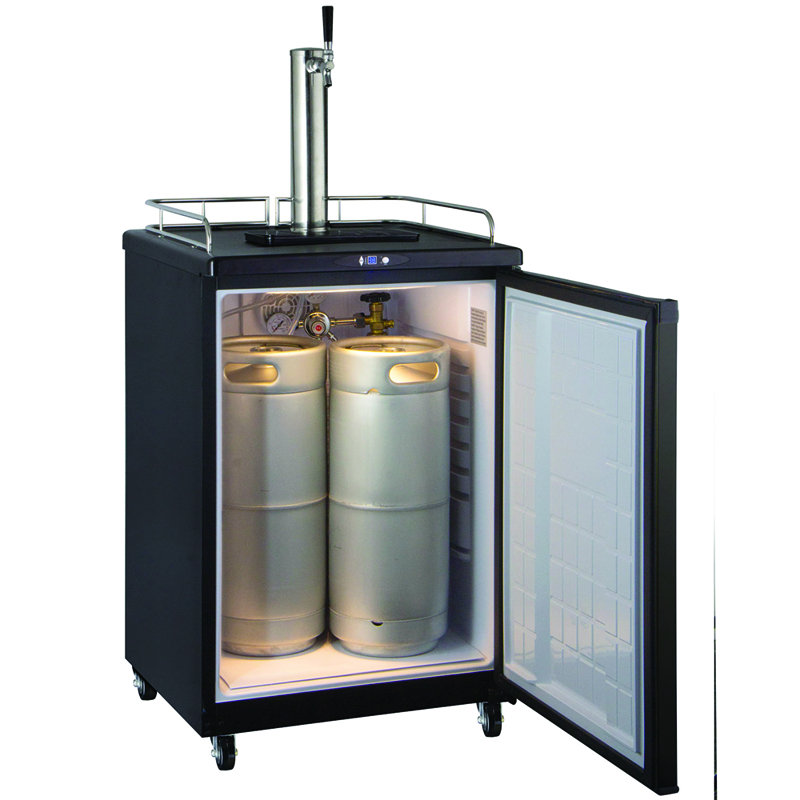 Kegco 5.8 Cubic Feet Black Single Tap Freestanding Kegerator with