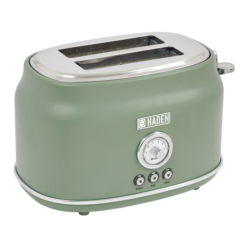 HADEN Dorset 2-Slice Wide-Slot Toaster, Cedar Green