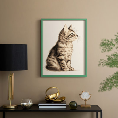 «Vintage Animal Print IV», reproduction encadrée - bois massif