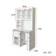Bureau d'ordinateur avec porte en verre pour bureau à domicile ou bureau d'étude, bibliothèque et huche, bureau d'ordinateur avec bureau rotatif à 90 degrés, grand espace de travail-352979821