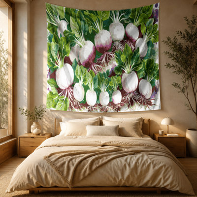 Tapisserie murale légumes radis Daikon