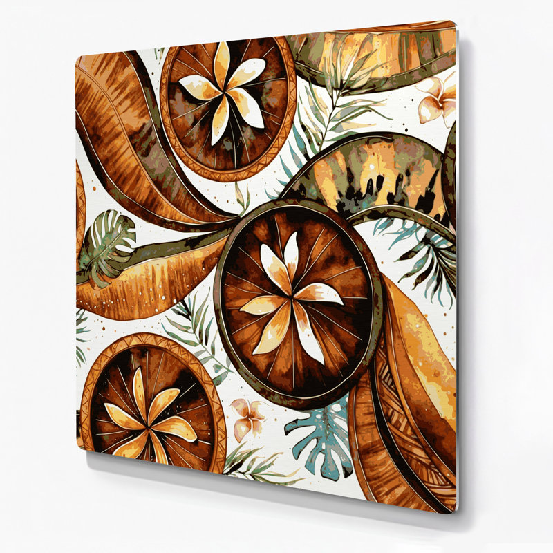 Hawaiian Calabash Bowls, art mural en métal brun