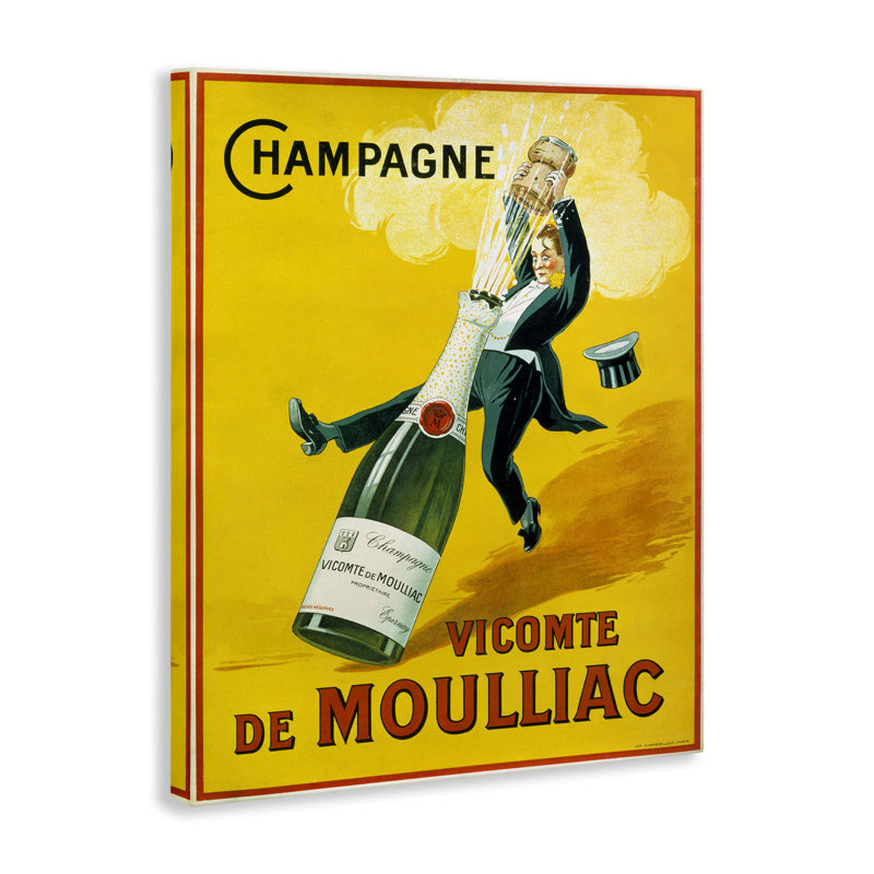 "Bold Yellow Champagne", impression sur toile par Marcus Jules, H 30 po x l 24 po