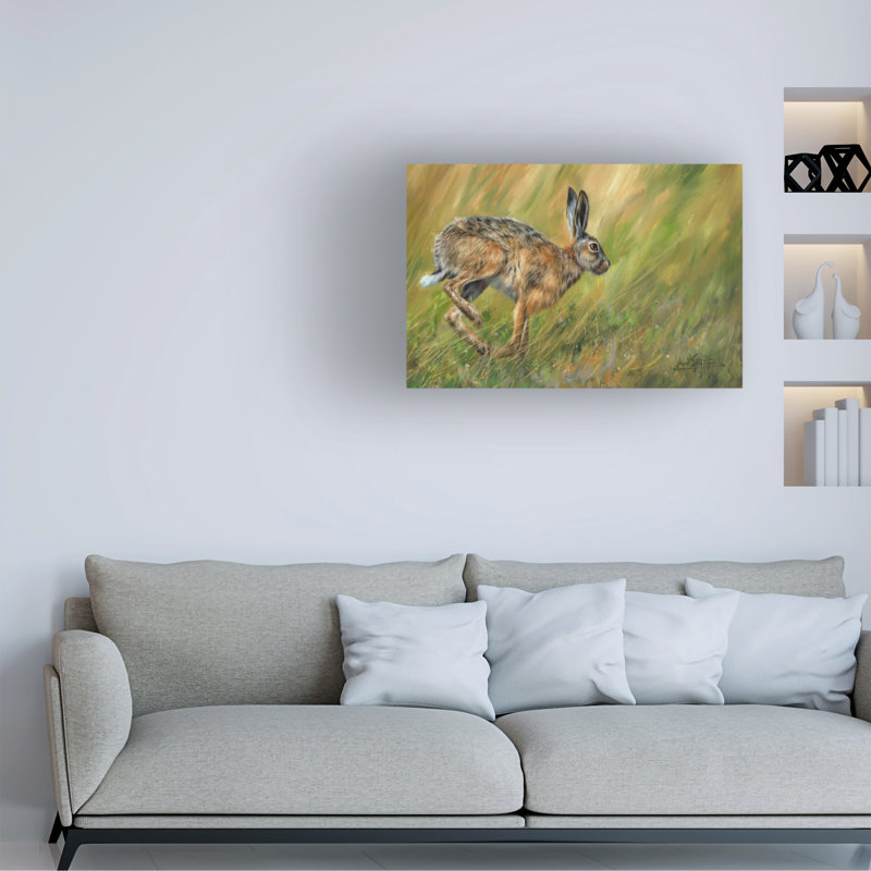 «David Stribble Wild Hare», art sur toile, H 30 po x l 47 po