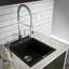 Évier de cuisine à simple cuve à montage sur comptoir en quartz 15,75 po L-100847441