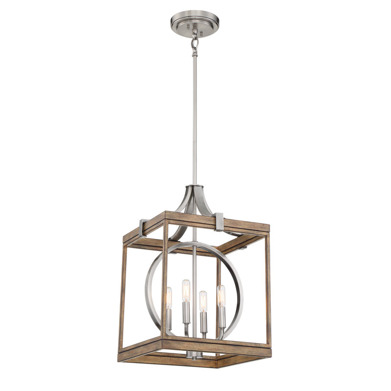 Lustre rectangulaire lanterne 4 lumières Vanessa
