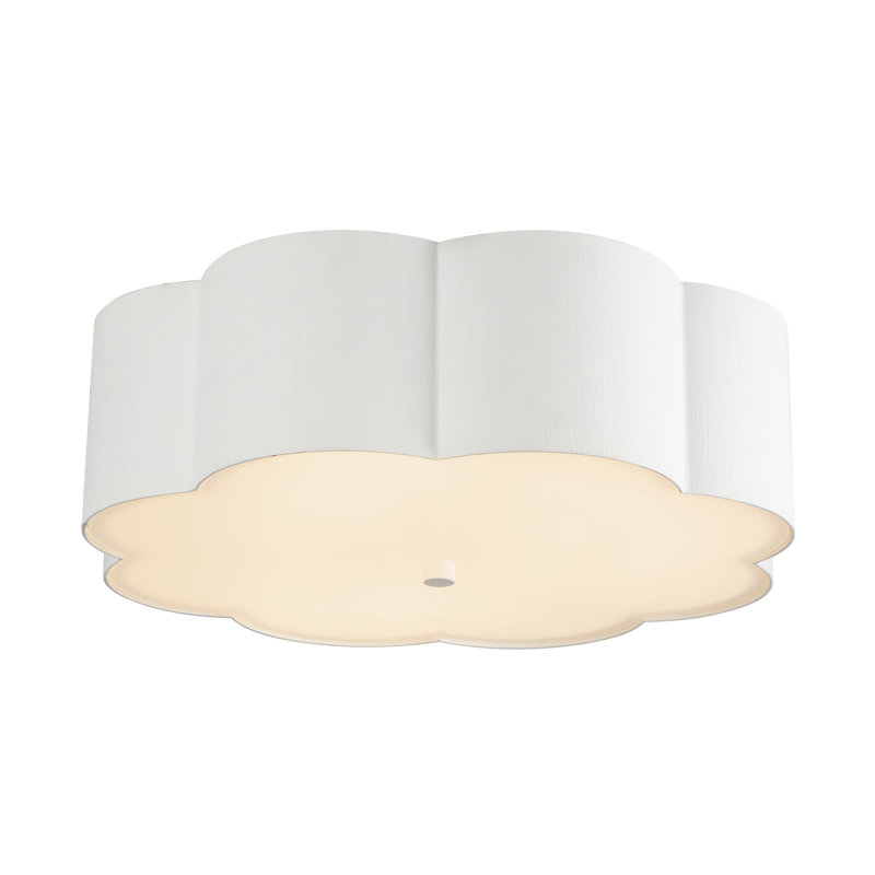 Plafonnier encastré 14 po Embry, Blanc, Blanc