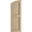 Timberthane deux panneaux plats égaux avec volets elliptiques en faux bois (par paire)-64374823-64374847-64374829