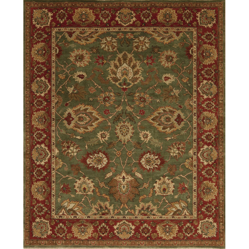 Mahal Hand Knotted Wool Area Rug, Rectangle 12' x 15'