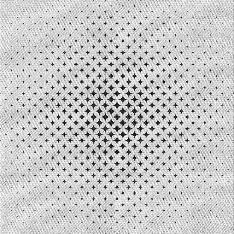 Tapis zone grise à motifs, Carré 5 pi