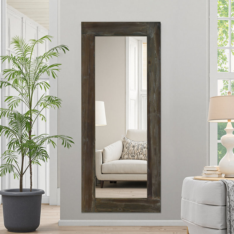 Miroir d'appoint Breea, 58 po x 24 po, Brun antique