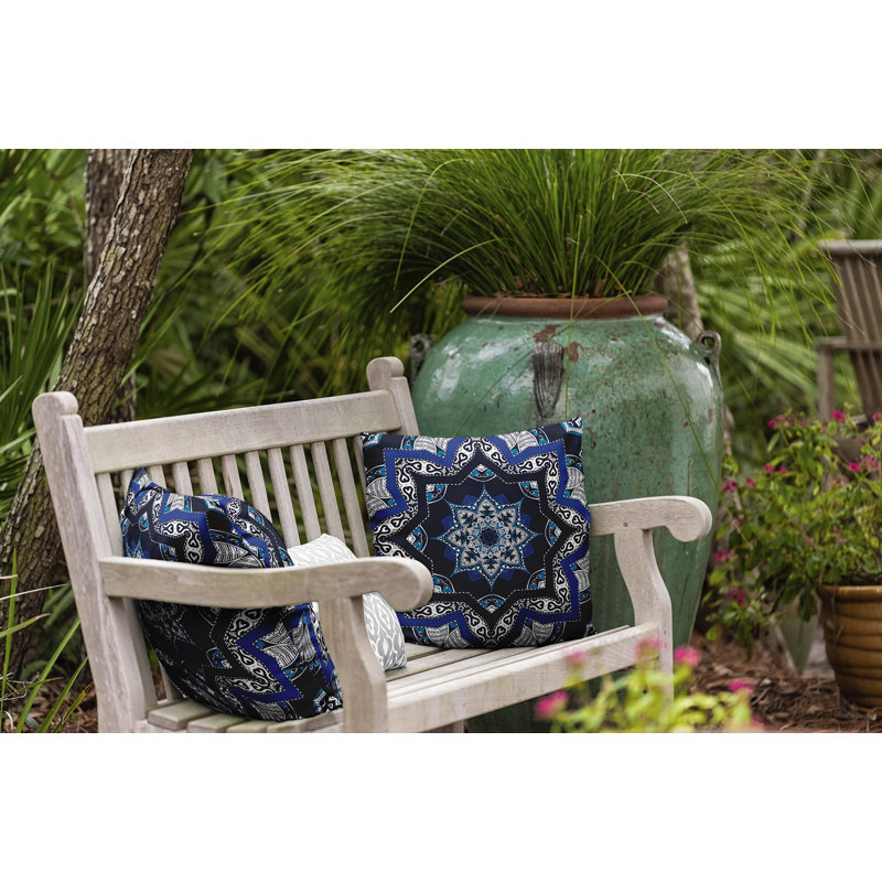 Housse et insert de coussin extérieur d'extérieur, Bleu marine, H 16 po x l 16 po