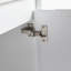 Meuble-lavabo autoportant de 72 po avec lavabo en résine et armoire à 1 côté, portes et tiroir à fermeture douce, blanc brillant, contreplaqué (emballage KD)