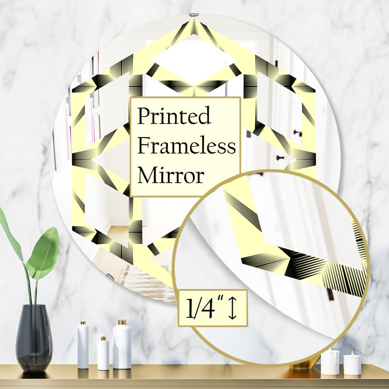 Ornement oriental. Miroir mural moderne et contemporain, 31,5 po x 31,5 po