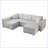 Sofas Couches: 106.3" Modern Modular 4-Person Sofa with Hydraulic Storage, Throw Pillows | Living Room Bedroom | Light Gray | L-Shape