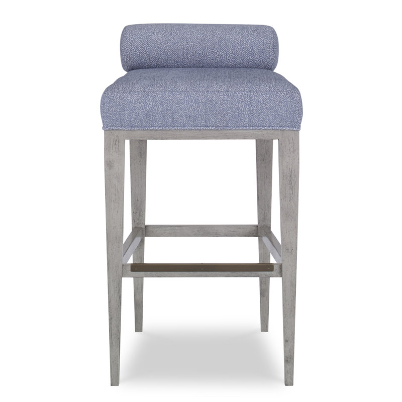 Banks Counter Stool, American Walnut, Counter Stool (24" Seat Height), Filigree Ivory