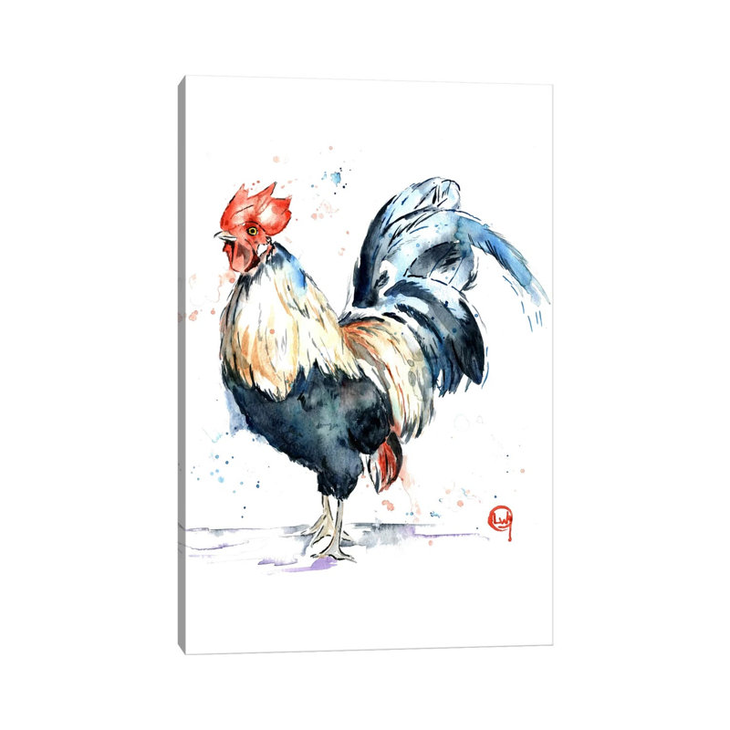 Rooster 1 Piece Wrapped Canvas Wall Art, 45.72cm H x 30.48cm W