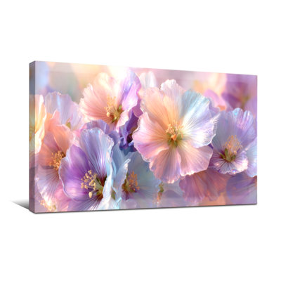 Plantes et fleurs, art floral pastel sur toile