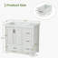 Meuble-lavabo 36 po avec lavabo simple, meuble-lavabo sous-comptoir moderne avec 2 portes et 4 tiroirs. Blanc, l 35,8 po x P 19,7 po x H 35,4 po.