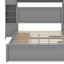 Grand lit en bois avec armoire, tablette et prises tout-en-un-652550619