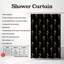 Rideau de douche standard 1 pièce Gold Bloom-857672373