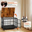 Mobilier de caisse pliable pour chien avec roulettes à porte verrouillable à plateau amovible-308952406