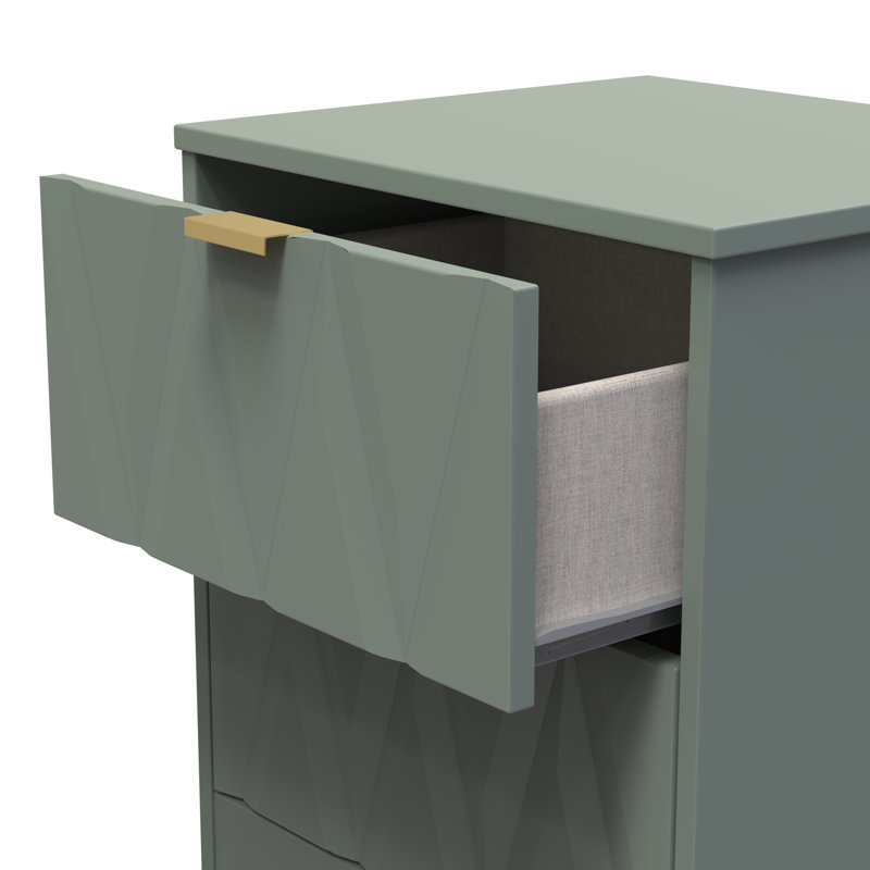 Las Vegas 45cm W Manufactured Wood Bedside Table, Reed Green