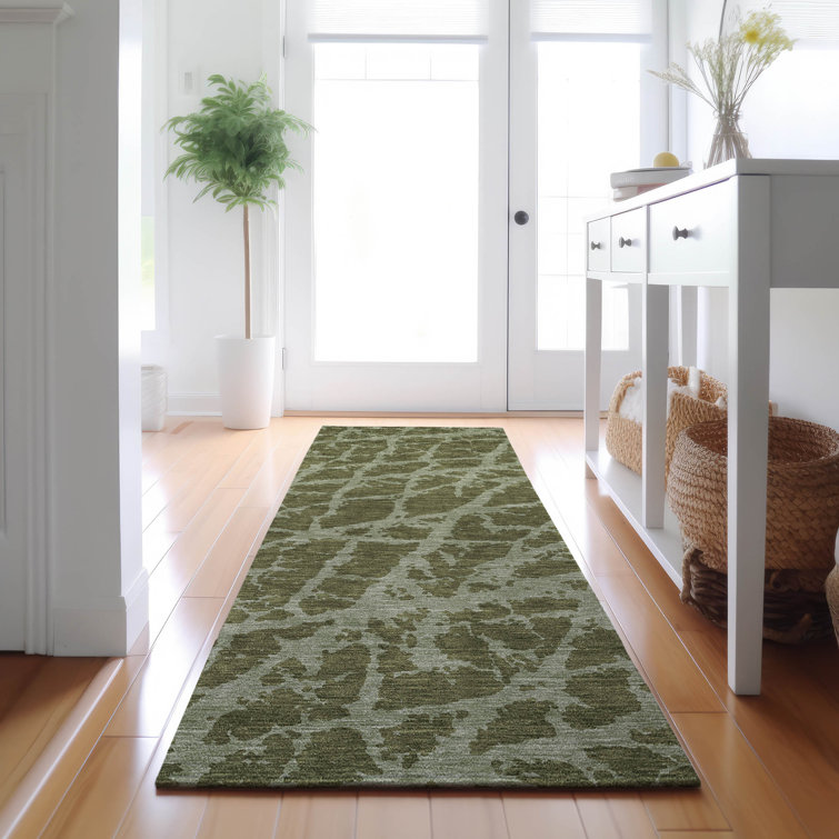 Premium Machine Washable Cerrito AMF501 Olive Rug