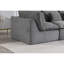 Canapé modulaire spacieux en velours gris antique pour salon moderne