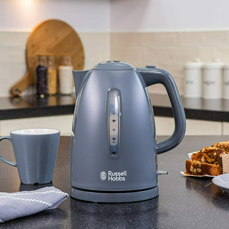 Russell Hobbs Textures 1.7L Plastic Kettle, Grey