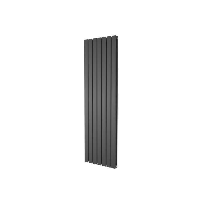 Peter Vertical Flat Double Panel Radiator, 120cm H x 47.6cm W x 5.8cm D, Anthracite