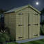 Total Sheds 8ft x 6ft Apex Garden Shed - Double Door - No Windows - Pressure Treated Timber - UK Manufactured