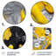 Jaune, gris, cosmique, vibrations II, formes abstraites, impressions sur métal-414726413