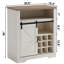 Armoire avec porte de grange coulissante et tablette à vin, imperméable et stable pour atelier automobile, support de rangement rustique de L 23,5 po x l 32 po H - pièce pour personnes âgées,