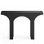 Table console 47 po moderne noire pour vestibule et derrière - Table de couloir étroite avec base arquée