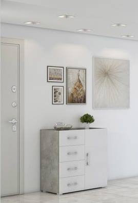 Gurtaj 87cm Sideboard, Grey/White