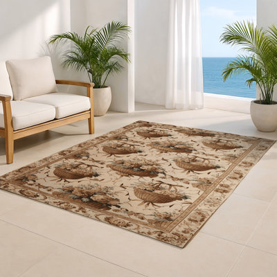 Tapis d'intérieur et d'extérieur brun français