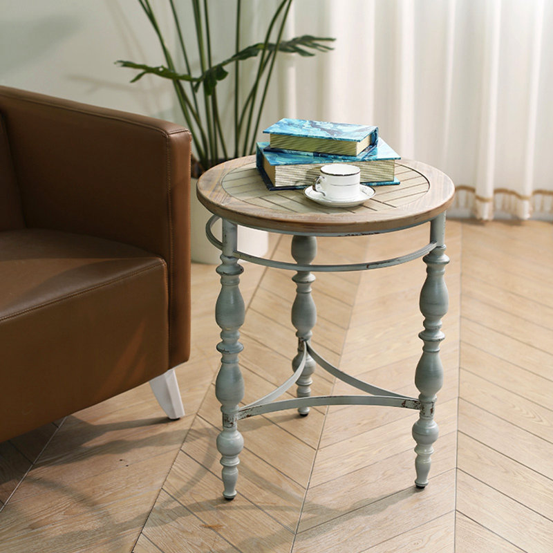 Accent Rustic Wooden Carved Coffee Table