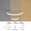 2 - Light Silver LED Unique/Statement Pendant-279533708