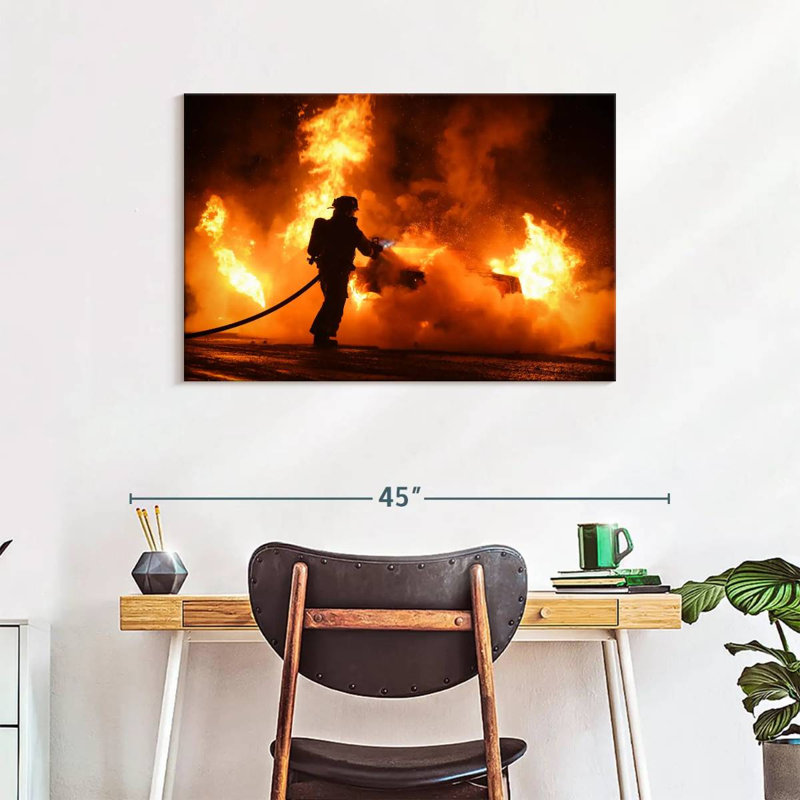 Lelar Fireman, 24" H x 36" W