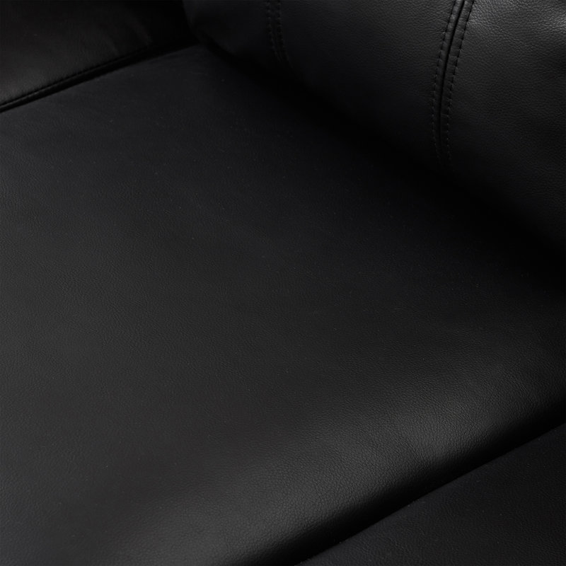 Causeuse moderne en similicuir, Noir
