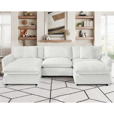U-Shaped Modular Sectional With Ottoman