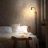 Austin 69 in. Modern Height-Adjustable LED Industrial Black Floor Lamp, Bulb Included